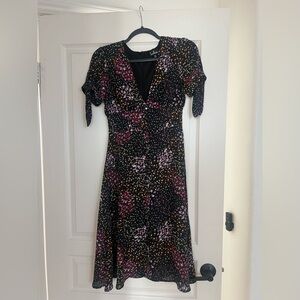 Lulus Black Floral Dress